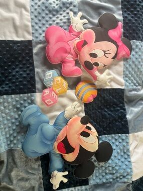 Disney Baby Mickey & Minnie Plush Panel - Pink & Blue